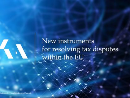 New instruments for resolving tax disputes within the EU