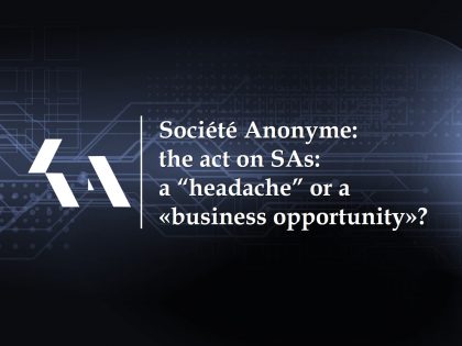 new act on Societe anonyme