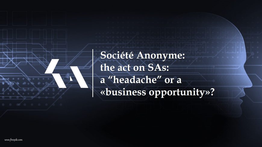 new act on Societe anonyme